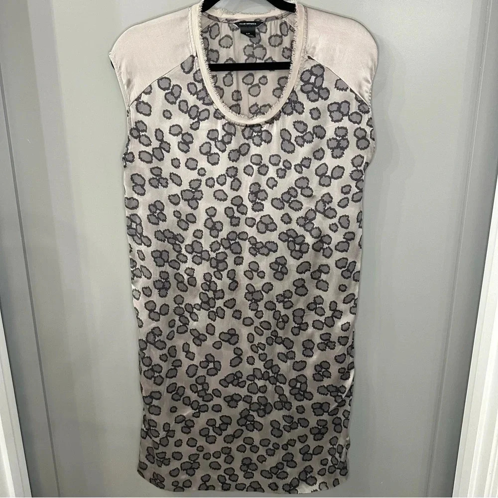 Club Monaco Gray and Cream Patterned Dress